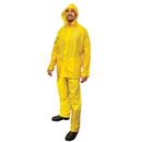 M Size PVC and Polyester 3-piece Rain Suit in Yellow