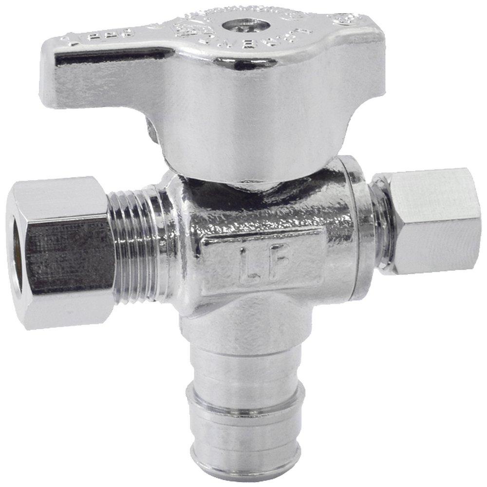 Legend Valve & Fitting Chrome Plated F1960 x OD Tube Lever Supply Stop Valve in Chrome Plated 