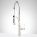 Single Handle Kitchen Faucet with Pull Down Spring Spout in Brushed Nickel