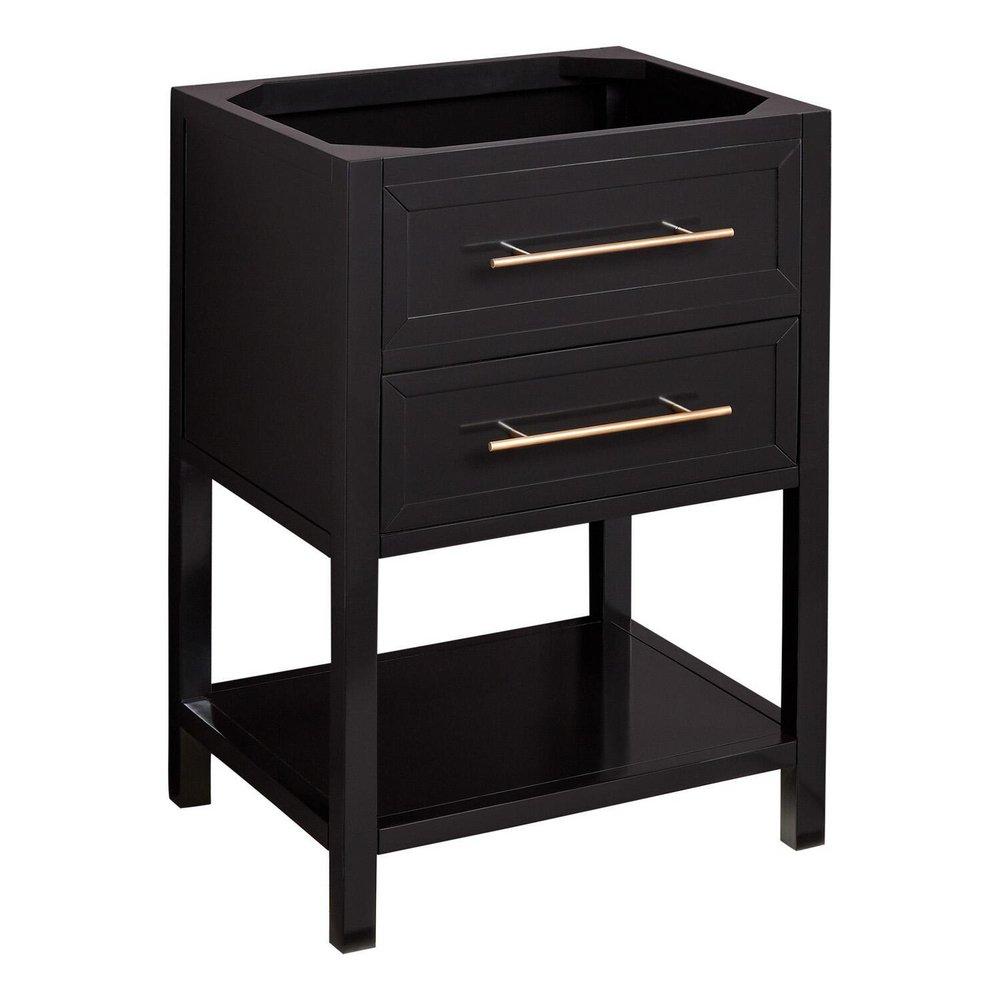 Signature Hardware Black Floor Mount Vanity 