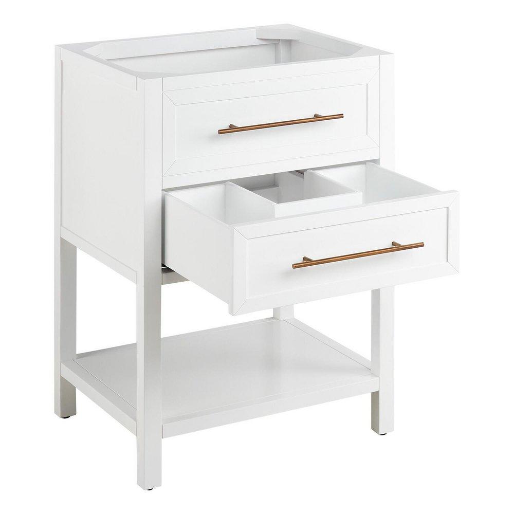 Signature Hardware Bright White 60 in. Floor Mount Vanity 