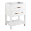 24 in. Floor Mount Vanity in Bright White (Cabinet Only)