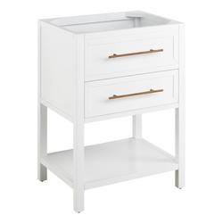 24 in. Floor Mount Vanity in Bright White (Cabinet Only)