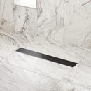 24 in. Linear Shower Drain with Drain Flange in Matte Black