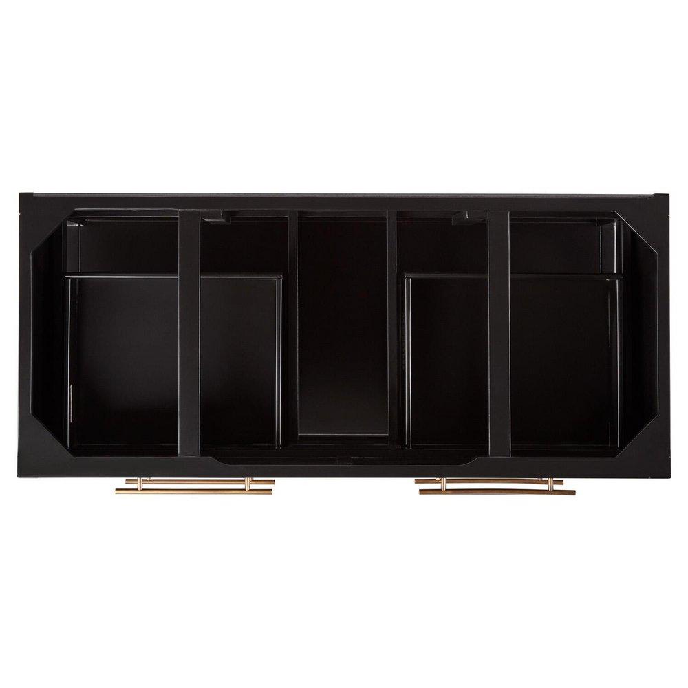 Signature Hardware Black Floor Mount Vanity 