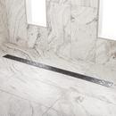 48 in. Linear Shower Drain with Drain Flange in Matte Black