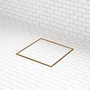8 in. Square Shower Drain with Drain Flange in Polished Brass