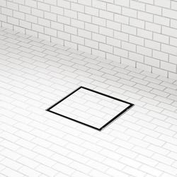 6 in. Square Shower Drain with Drain Flange in Matte Black