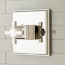 Cross Handle Thermostatic Valve in Polished Nickel