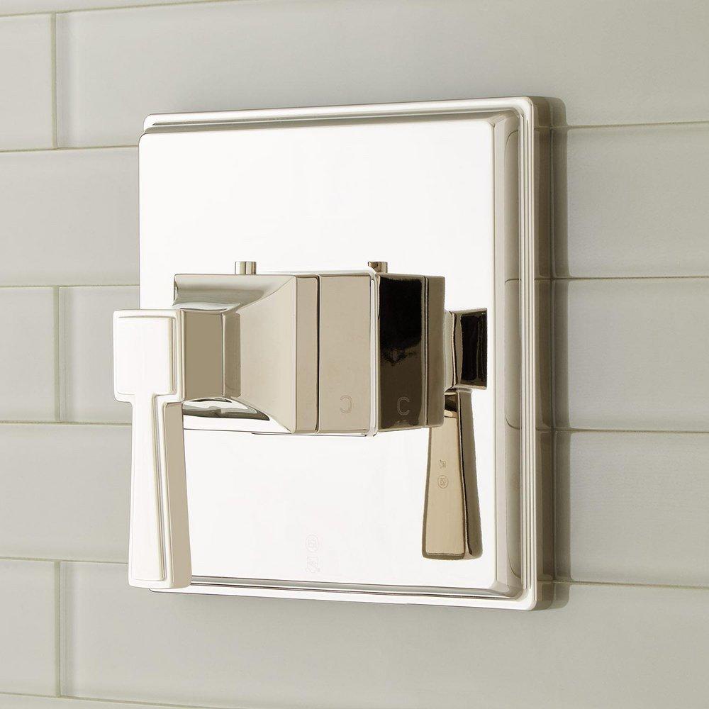 Signature Hardware Polished Nickel Lever Handle Thermostatic Valve 