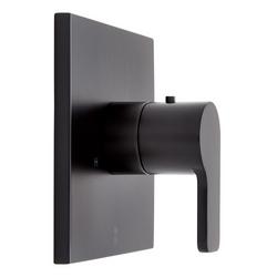 Single Handle Thermostatic Valve Trim in Matte Black (Trim Only)