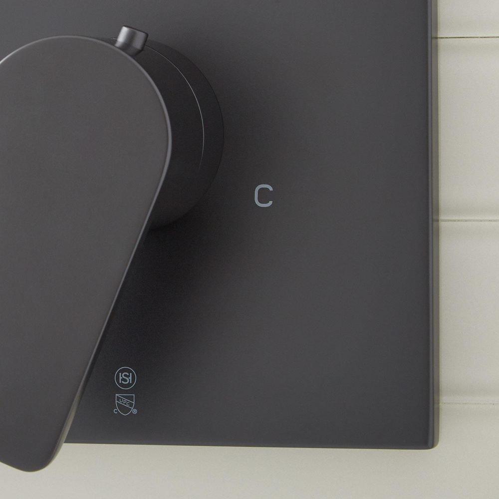 Signature Hardware Matte Black Single Handle Thermostatic Valve Trim 