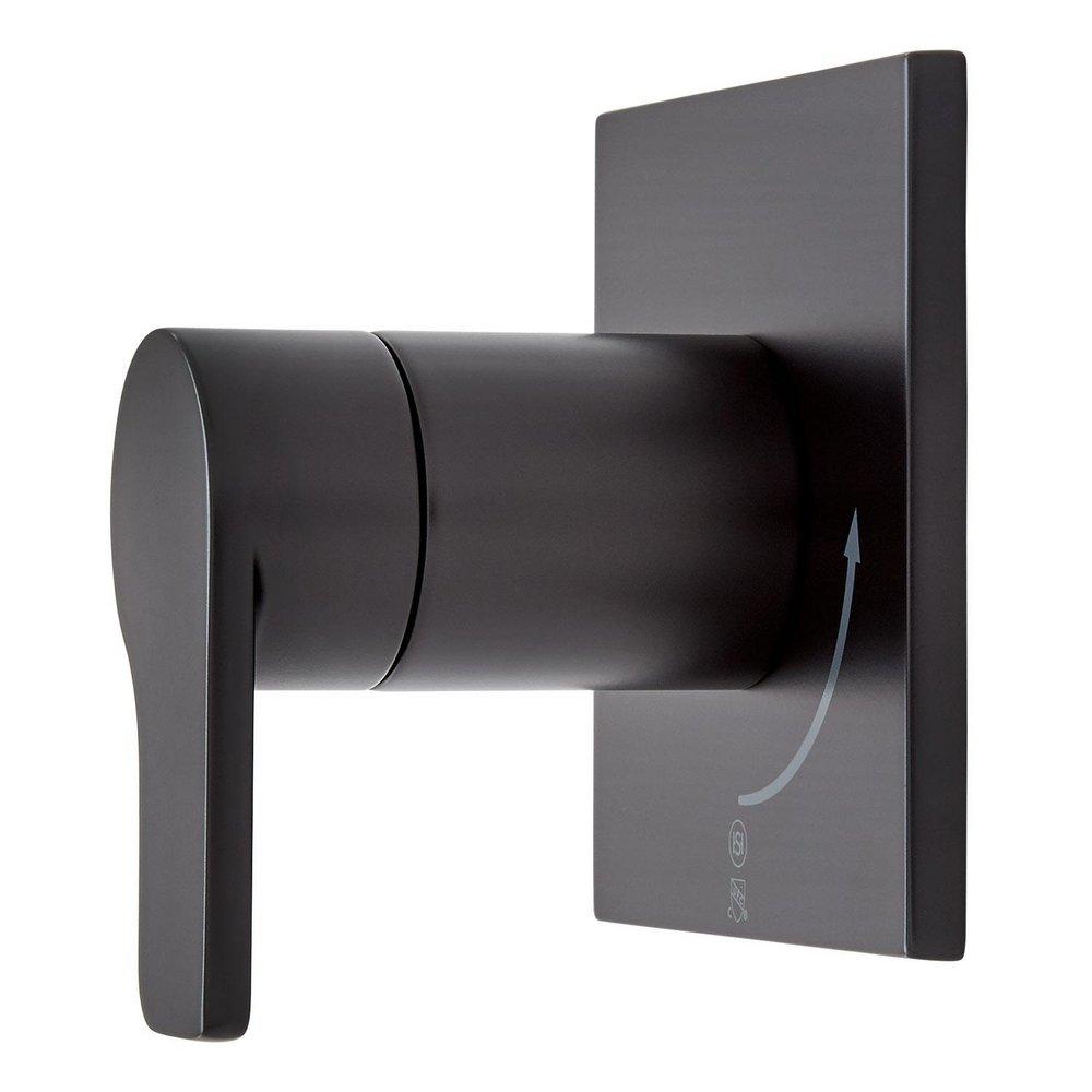 Signature Hardware Matte Black Single Handle Volume Control Trim Only 