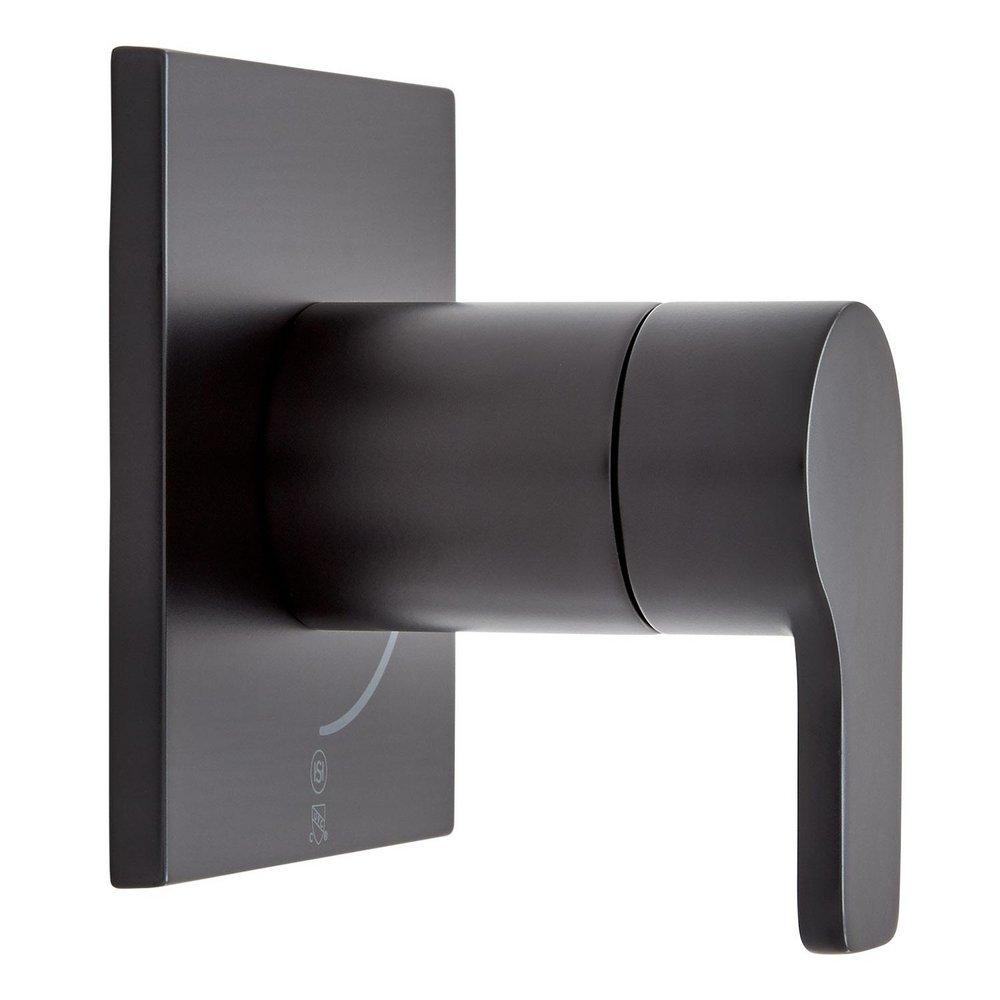 Signature Hardware Matte Black Single Handle Volume Control Trim Only 