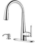 Pfister Brushed Gold Single Handle Pull Down Kitchen Faucet 