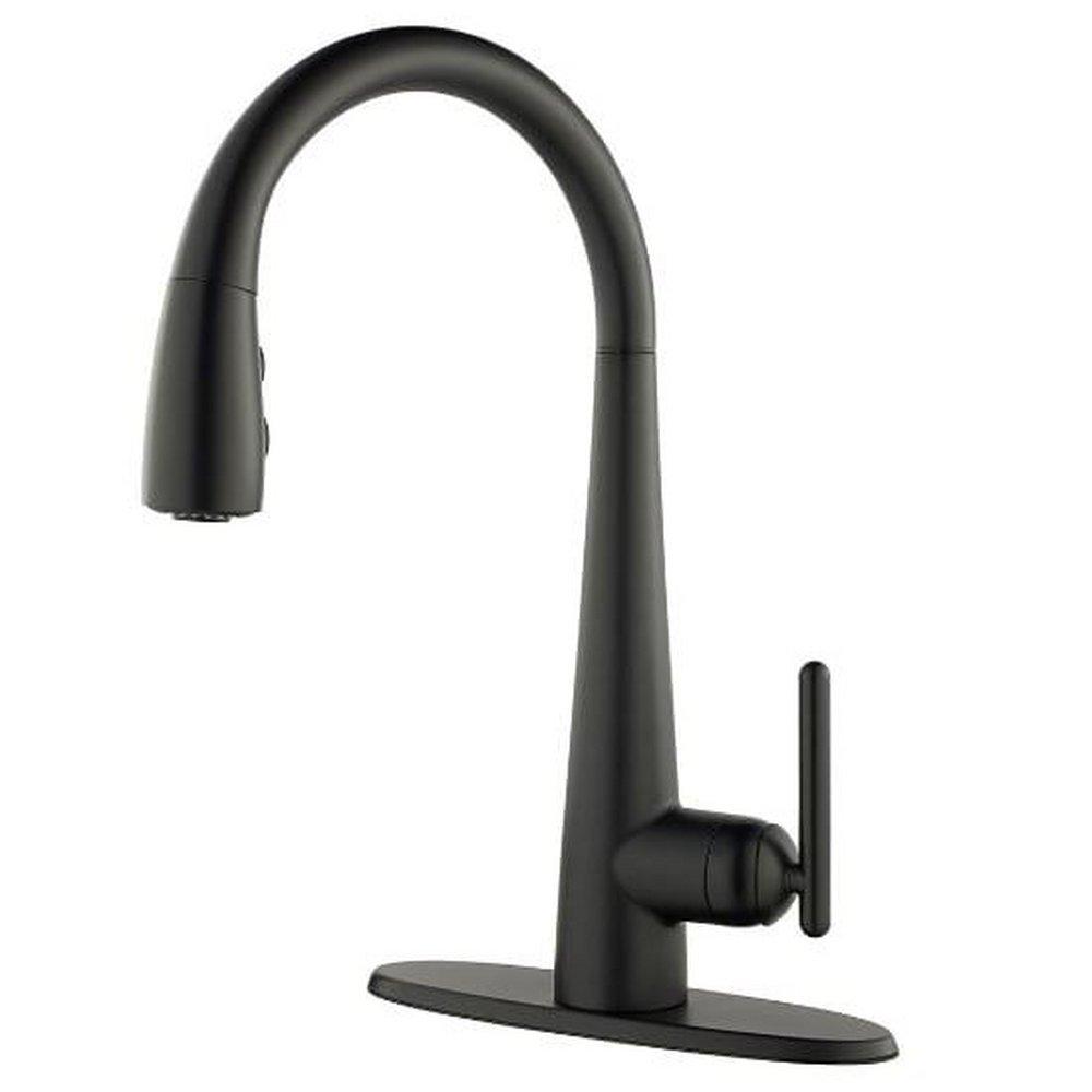 Pfister Brushed Gold Single Handle Pull Down Kitchen Faucet 