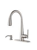 Pfister Brushed Gold Single Handle Pull Down Kitchen Faucet 