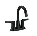 PROFLO&reg; Matte Black Two Handle Centerset Bathroom Sink Faucet with Brass Pop-Up Drain Assembly 