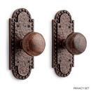 6-5/8 in. Brass Privacy Door Set Knob 2-3/8 in. Backset in Antique Brass