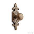 Signature Hardware Satin Brass 8 in. Brass Passage Door Set Knob 2-3/8 in. Backset 