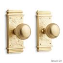 5-7/8 in. Brass Privacy Door Set Knob 2-3/8 in. Backset in Brushed Nickel