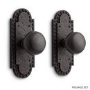 Signature Hardware Antique Pewter 6-5/8 in. Bronze Passage Door Set Knob 2-3/4 in. Backset 