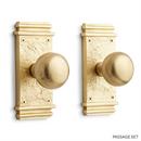 5-7/8 in. Brass Passage Door Set Knob 2-3/4 in. Backset in Brushed Nickel