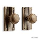 5 in. Brass Passage Door Set Knob 2-3/4 in. Backset in Antique Copper