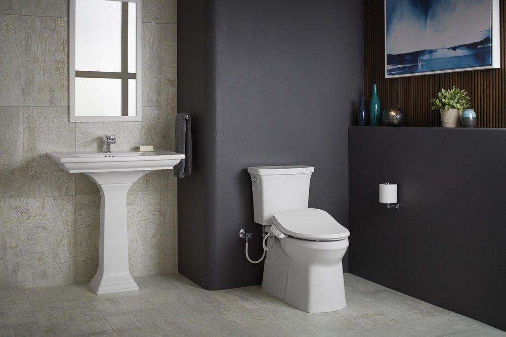 KOHLER White Elongated Closed Front Bidet 