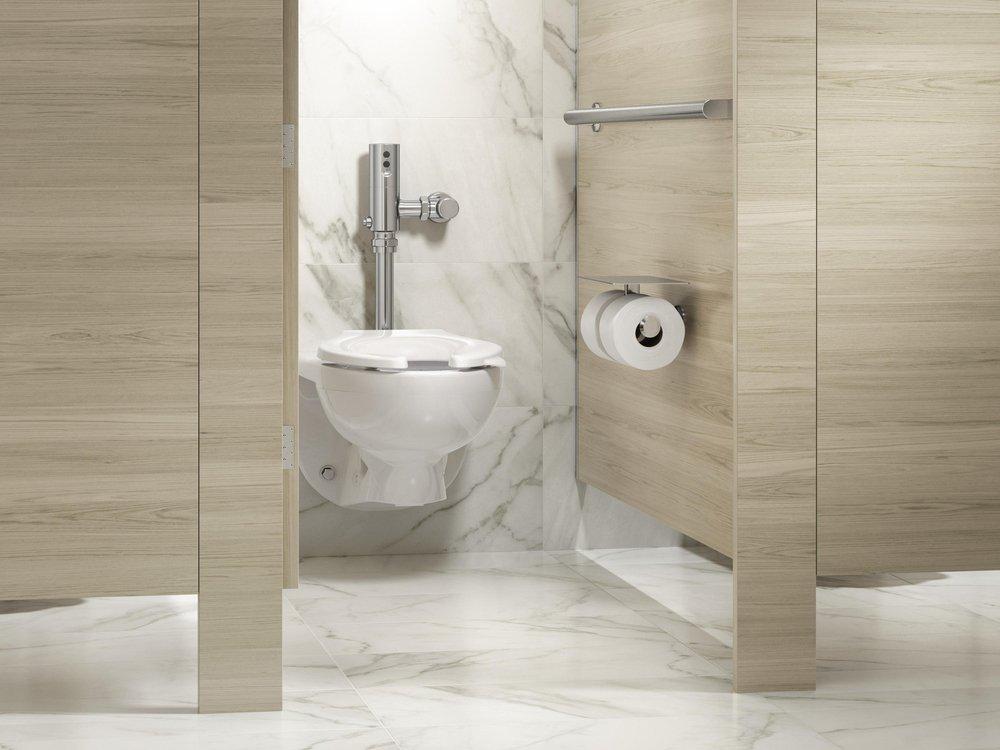 KOHLER White 1.28 gpf Elongated Wall Mount Two Piece Toilet Bowl 