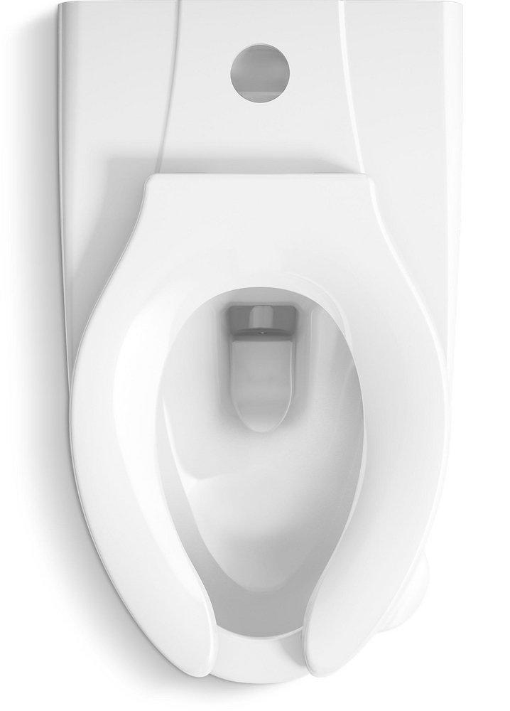 KOHLER White 1.28 gpf Elongated Wall Mount Two Piece Toilet Bowl 