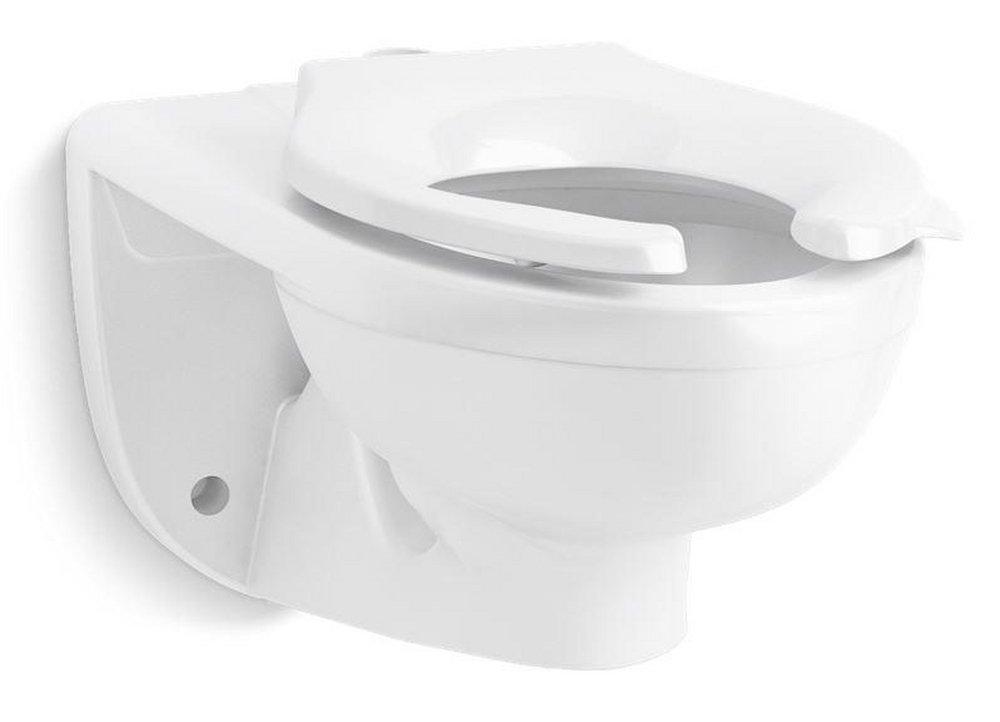 KOHLER White 1.28 gpf Elongated Wall Mount Two Piece Toilet Bowl 