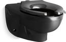Elongated Wall Mount Toilet Bowl with Top Spud in Black Black&#8482;