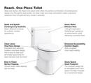KOHLER Black 1.28 gpf Elongated Floor Mount One Piece Toilet 