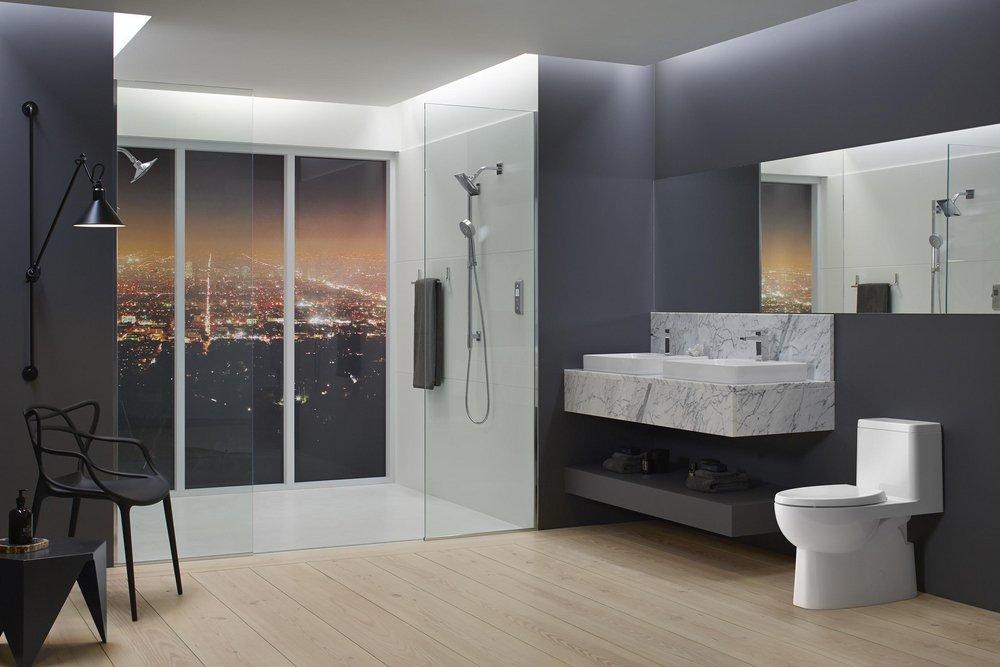 KOHLER White 1.28 gpf Elongated Floor Mount One Piece Toilet 