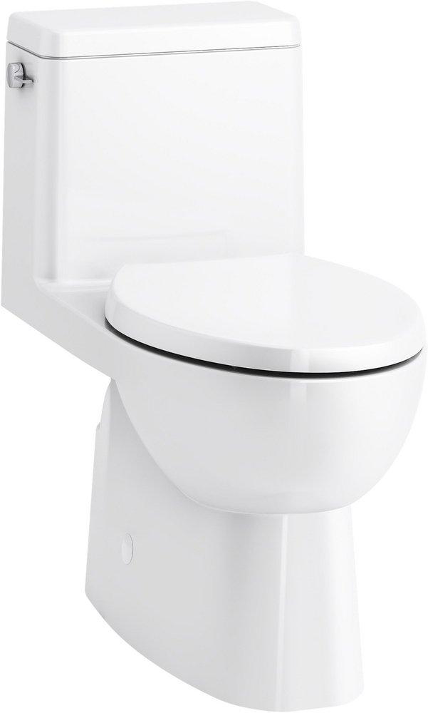 KOHLER White 1.28 gpf Elongated Floor Mount One Piece Toilet 