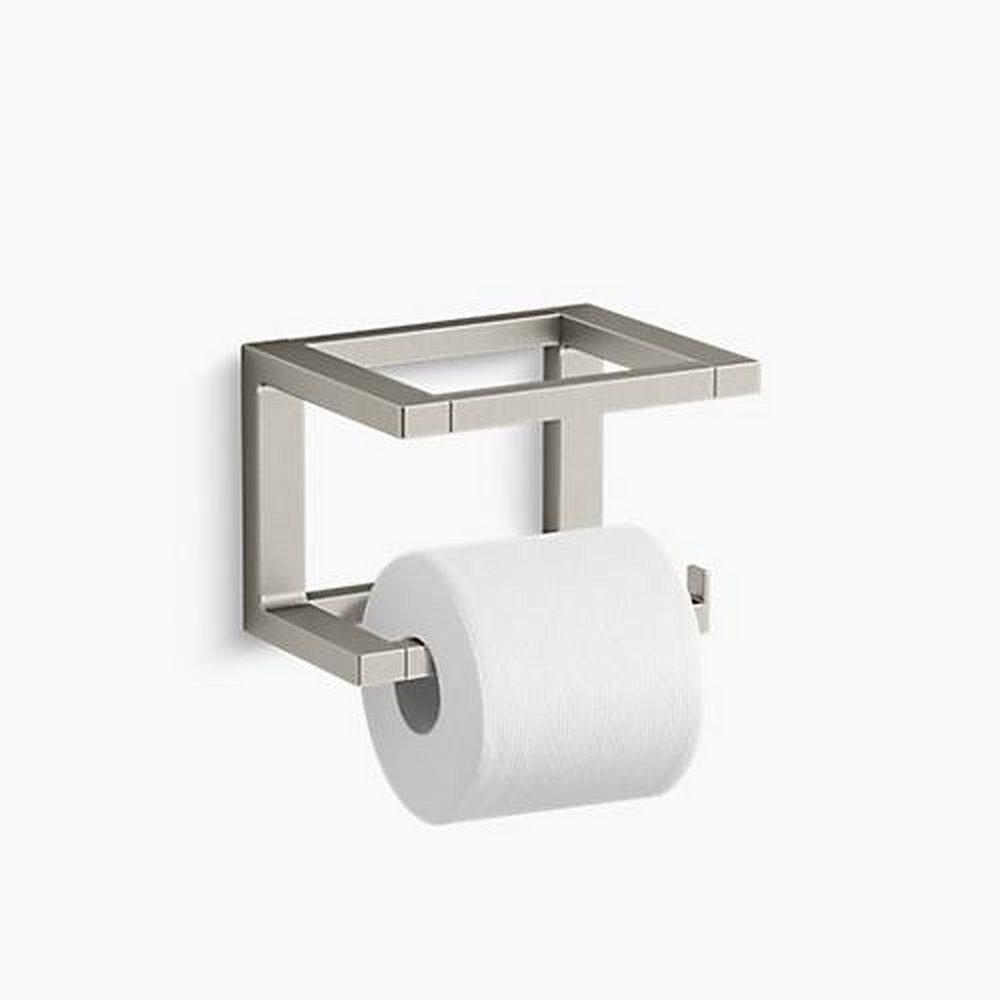 KOHLER Vibrant&reg; Brushed Nickel Wall Toilet Tissue Holder 