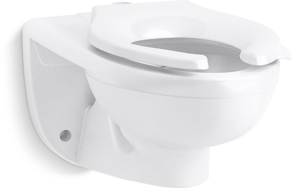 KOHLER White 1.6 gpf Elongated Wall Mount Two Piece Toilet Bowl 