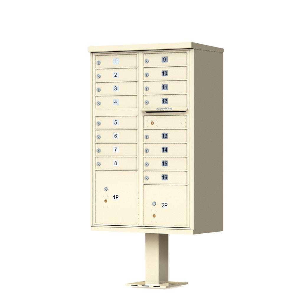 Florence Sandstone 62 in. Aluminum Cluster Box unit Mailbox 