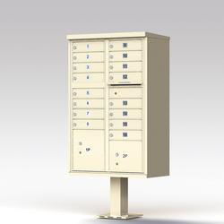 62 in. Aluminum Cluster Box unit Mailbox in Sandstone