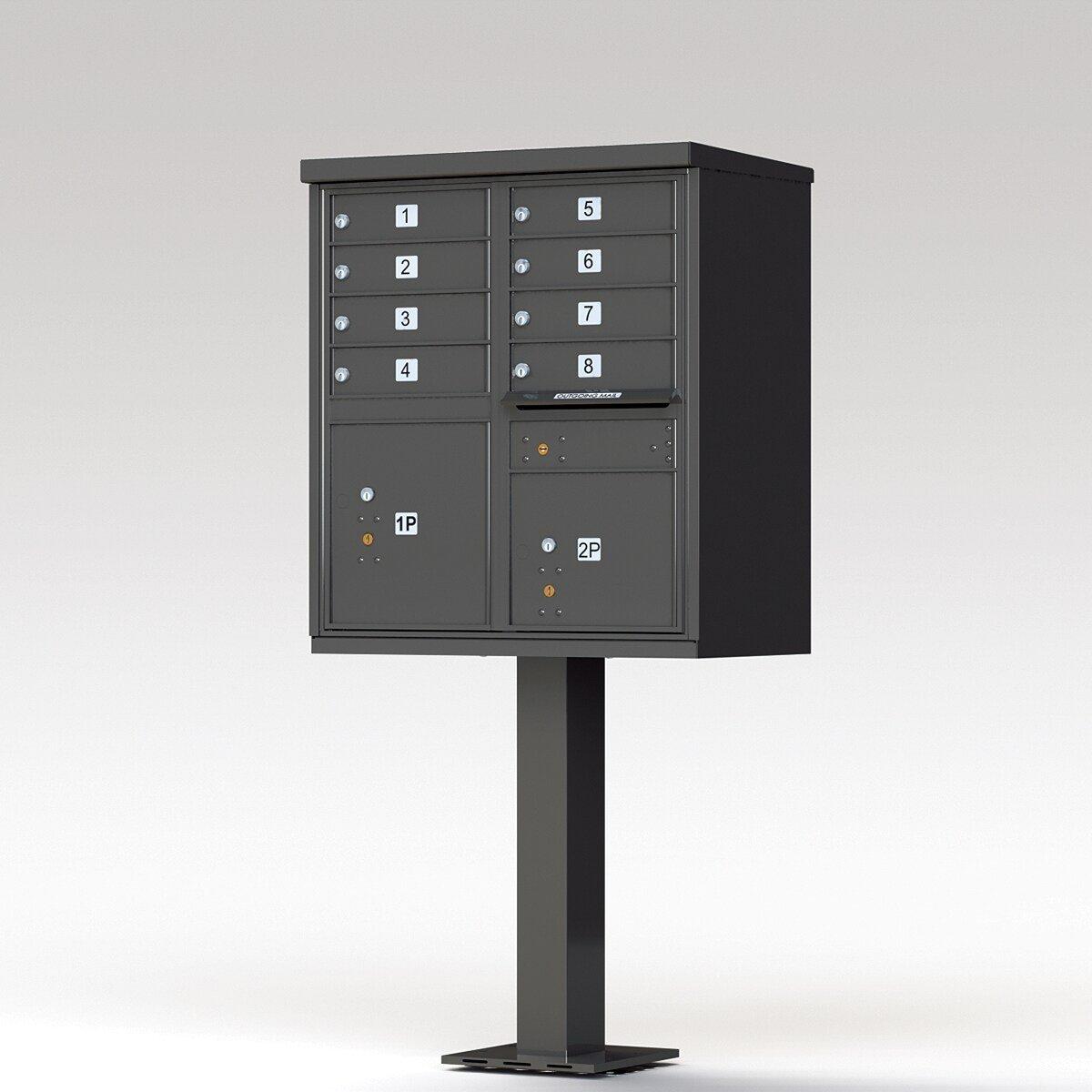 Florence Dark Bronze 62 in. Aluminum Cluster Box unit Mailbox 