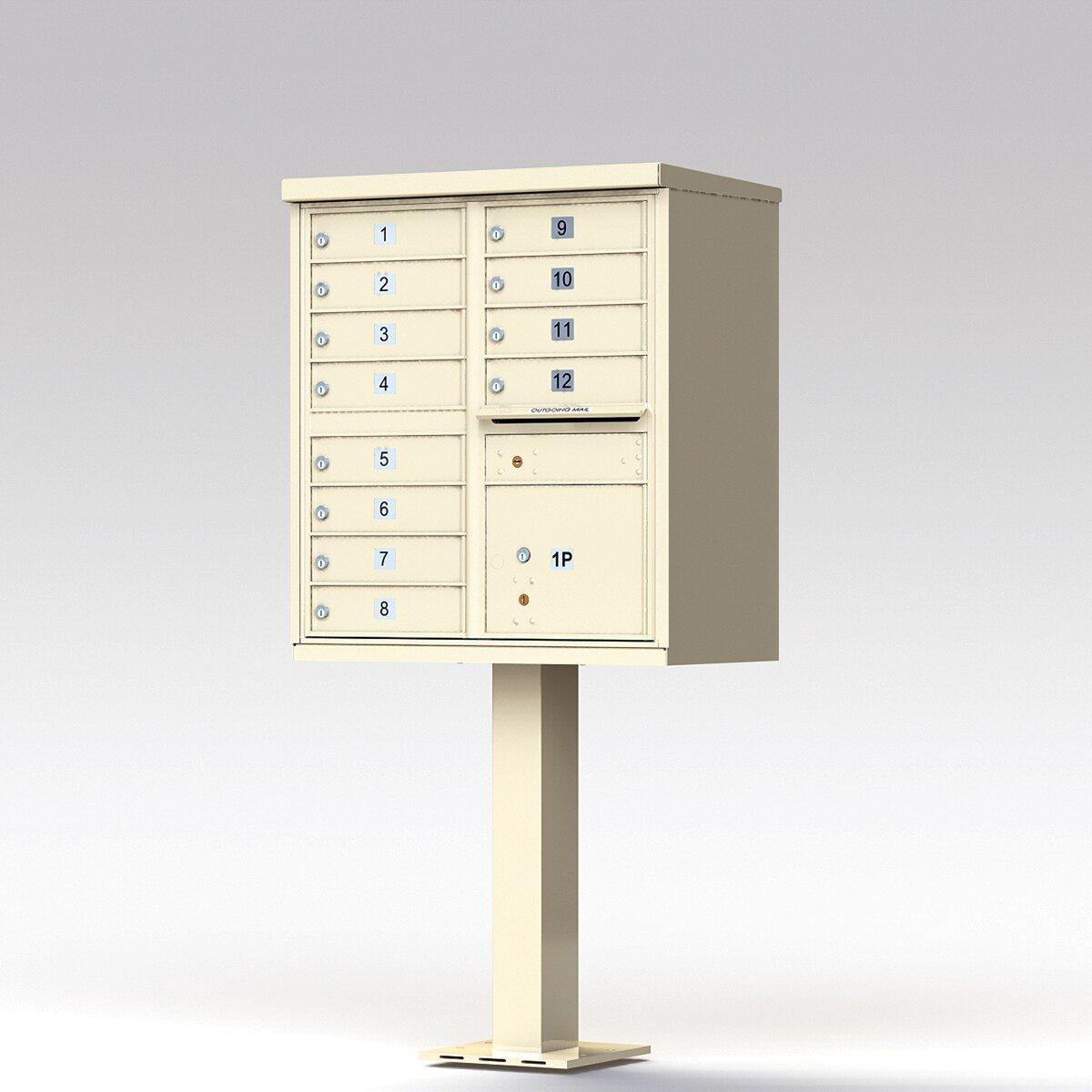 Florence Sandstone 62 in. Aluminum Cluster Box unit Mailbox 