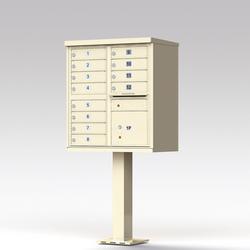 62 in. Aluminum Cluster Box unit Mailbox in Sandstone
