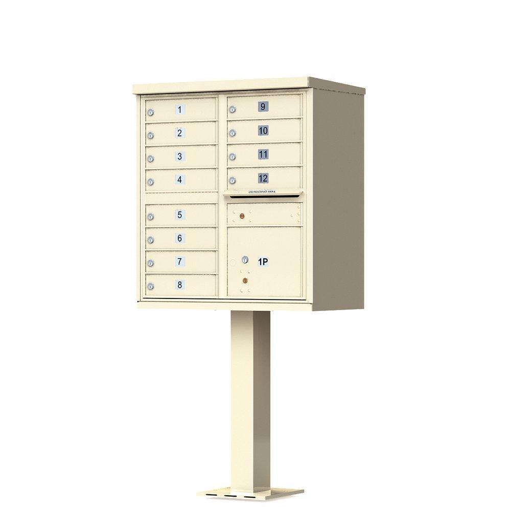 Florence Sandstone 62 in. Aluminum Cluster Box unit Mailbox 