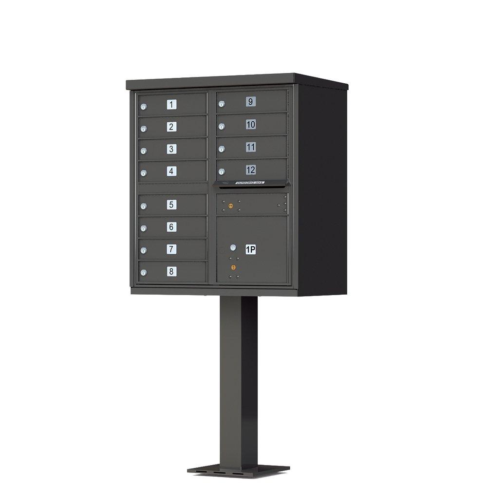Florence Dark Bronze 62 in. Aluminum Cluster Box unit Mailbox 