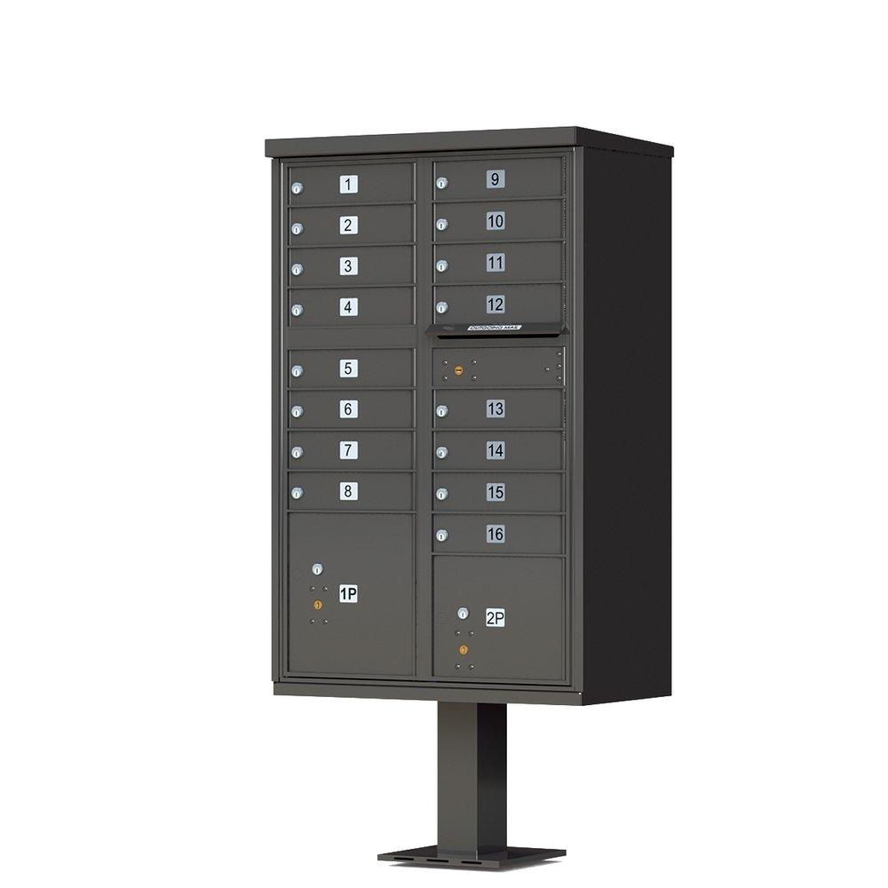 Florence Dark Bronze 62 in. Aluminum Cluster Box unit Mailbox 