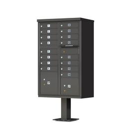 62 in. Aluminum Cluster Box unit Mailbox in Dark Bronze