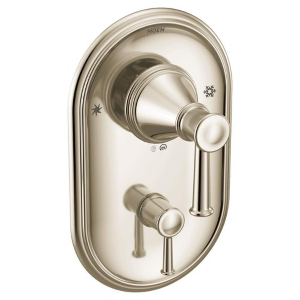 Moen Polished Nickel Two Handle Bathtub & Shower Faucet (Trim Only) 