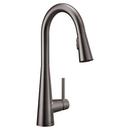Single Handle Pull Down Kitchen Faucet in Black Stainless