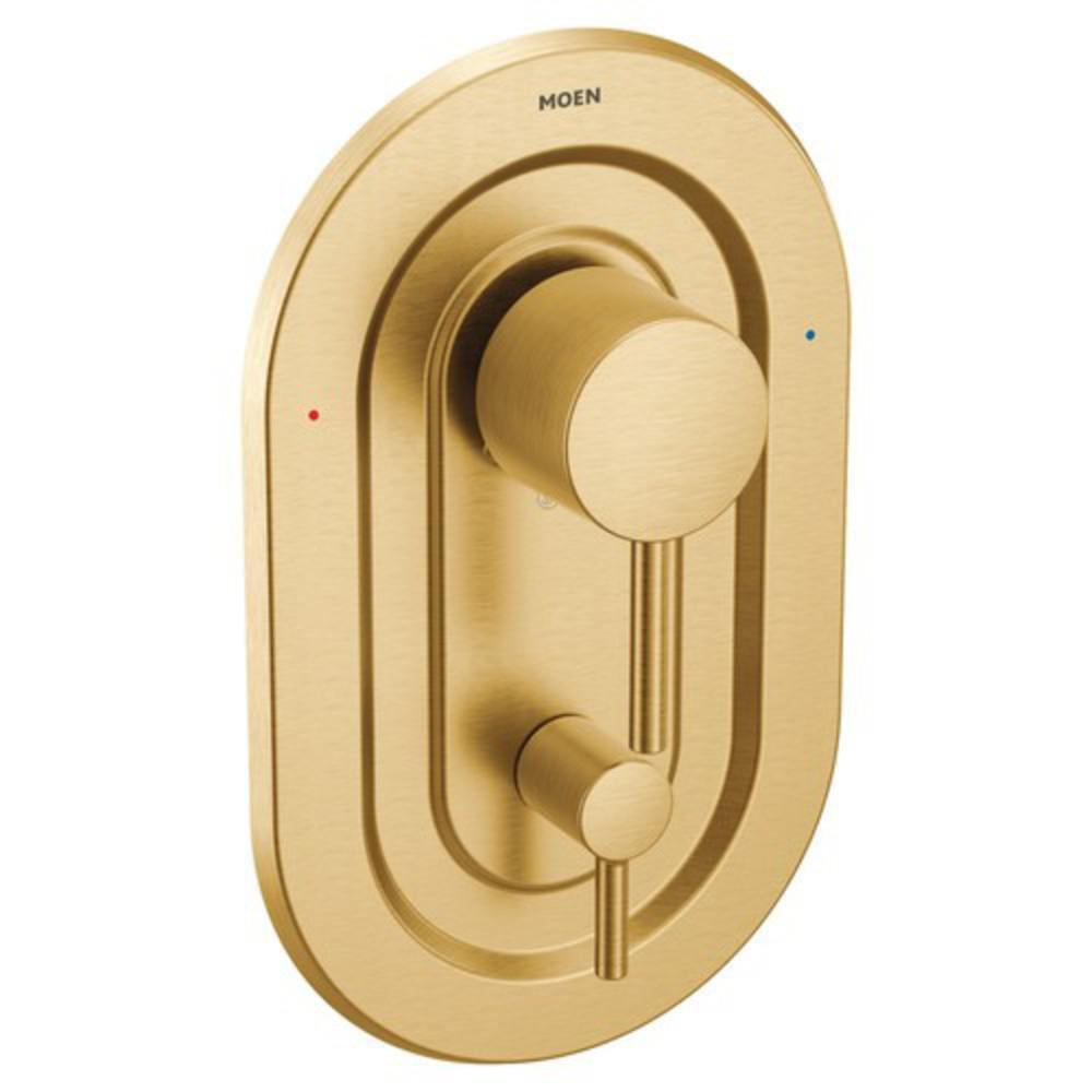 Moen Brushed Gold Two Handle Bathtub & Shower Faucet (Trim Only) 